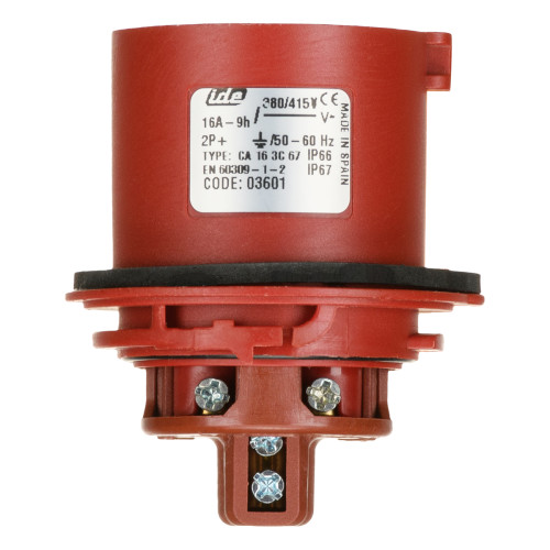 Вилка кабельна IDE 16А 380V 2P+E IP67 (3601)
