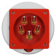Вилка настенная 32А, 380V, 3P+N+E, IP67, IDE (03626)