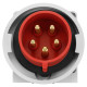 Вилка настенная 32А, 380V, 3P+N+E, IP67, IDE (03626)