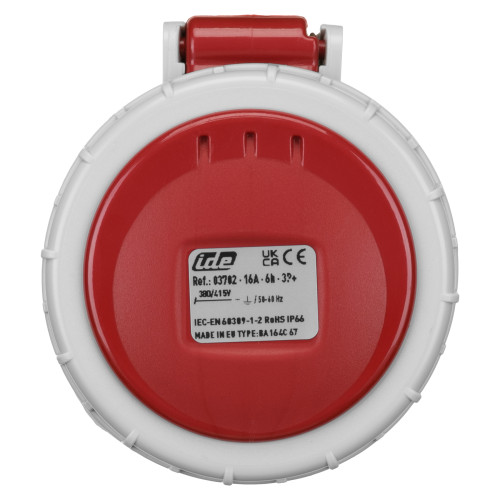Розетка кабельная IDE 16А 380V 3P+E IP67 (3702)