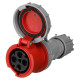 Розетка кабельна IDE 63А 380V 3P+E IP67 (3752)