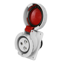Розетка вбудована похила IDE 32А 380V 2P+E IP67 (3804)