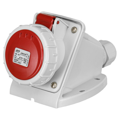 Розетка настінна IDE 16А 380V 2P+E IP67 (3821)