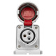 Розетка настінна IDE 16А 380V 2P+E IP67 (3821)