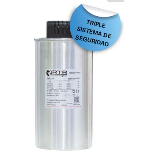 D4002505TER0000* DW конденсатор 25KVAR, 400V, 50HZ 120x215