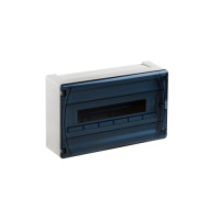 GPS18PT/RR  корпус розподільчий GOLD, 1х18 (18) модулі, навісного виконання, прозорі двері, IP40