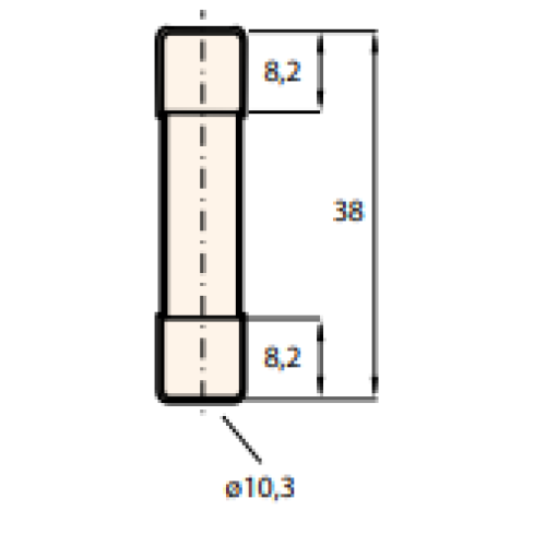 ZE-2625106 запобіжник gPV fuse 10x38 1000 VDC In= 12 A