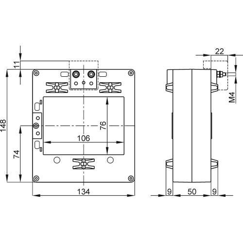 TAT1064K0Y05 трансформатор струму високоточний, 106х76 4000/5а (0,5S=20VA)
