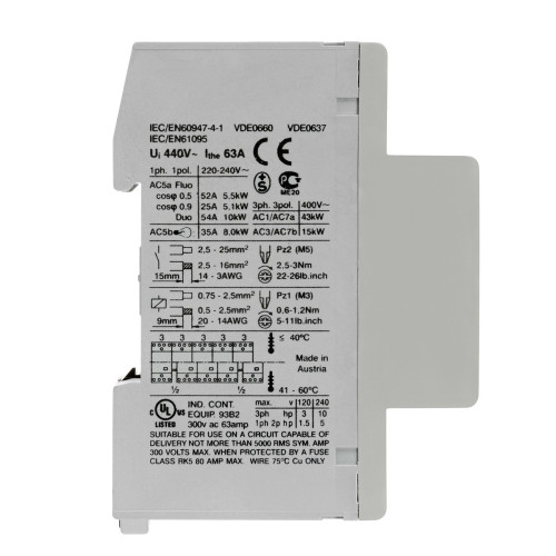 R63-40 230, 220-240V 50Hz модульний контактор