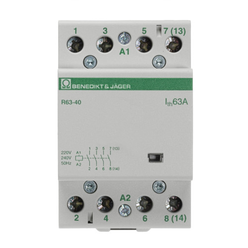 R63-40 230, 220-240V 50Hz модульний контактор