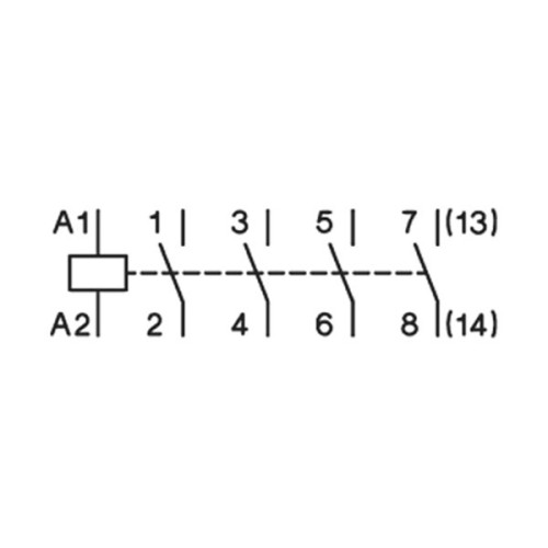 R40-40 24, 24V 50/60Hz модульний контактор
