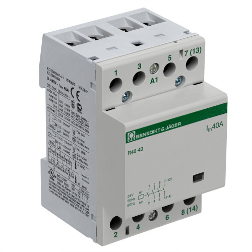 R40-40 24, 24V 50/60Hz модульний контактор