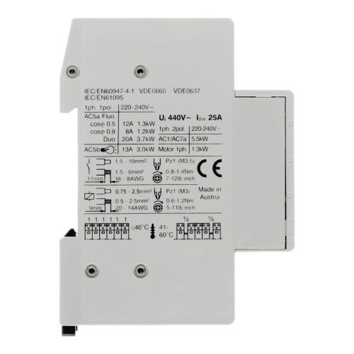 R25-20 24, 24V 50/60Hz модульний контактор