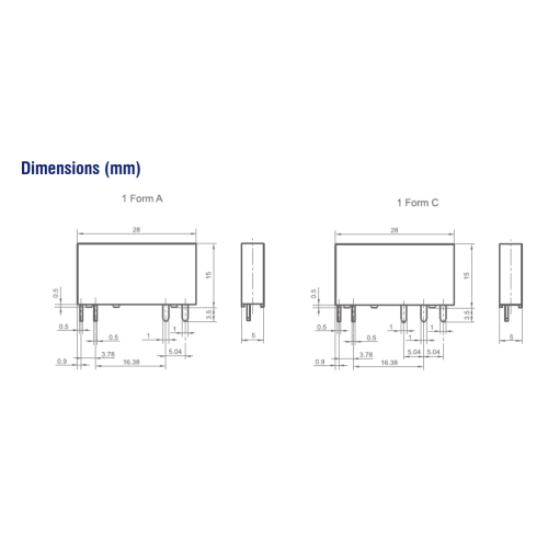 ETS-1CN-SL-24VDC мініатюрне реле 1CO, 6A, 24VDC