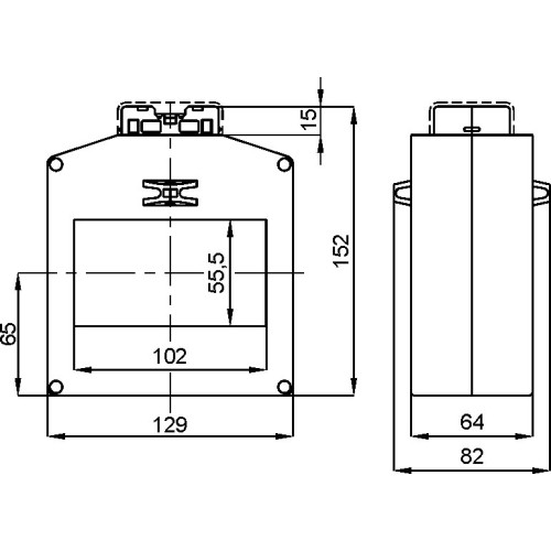 TAT1011K5Y05XXK трансформатор струму високоточний 102х55 1500/5а (0,5S=12VA), напруга ізол. 1,2кв