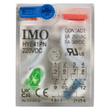 HYE41PN220DC проміжне реле 4PCO, 220V DC 5A, LED\тест