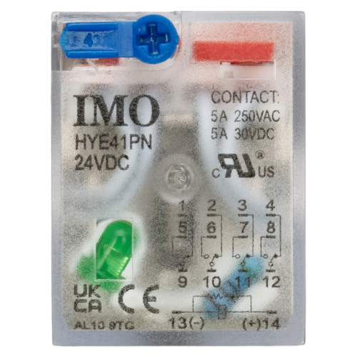 HYE41PN24DC проміжне реле 4PCO, 5A, 24VDC, LED\тест