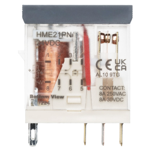 HME21PN24DC компактні проміжне реле 2PCO, 8A, 24VDC, LED\тест