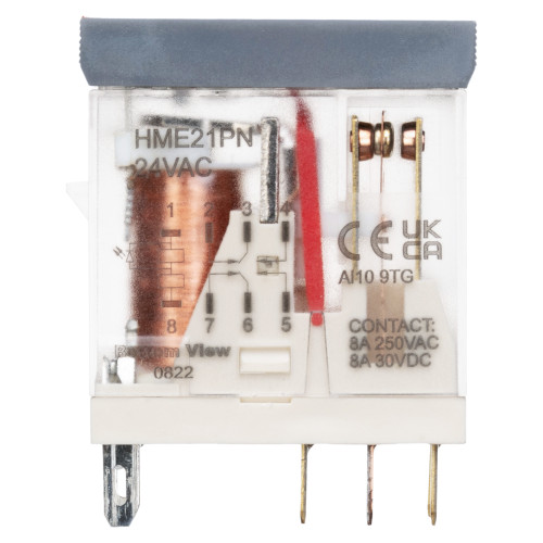 HME21PN24AC* компактні проміжне реле 2PCO, 8A, 24VAC, LED\тест