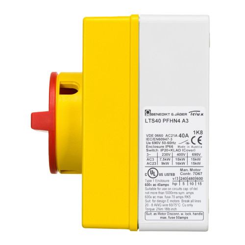 LTS40 PFHN4 A3 вимикач 3х40а в корпусі IP65
