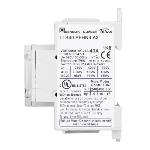 LTS40 PFHN4 A3 вимикач 3х40а в корпусі IP65